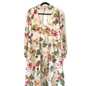 Haute Monde Size 1XL Floral Maxi Romper Choker